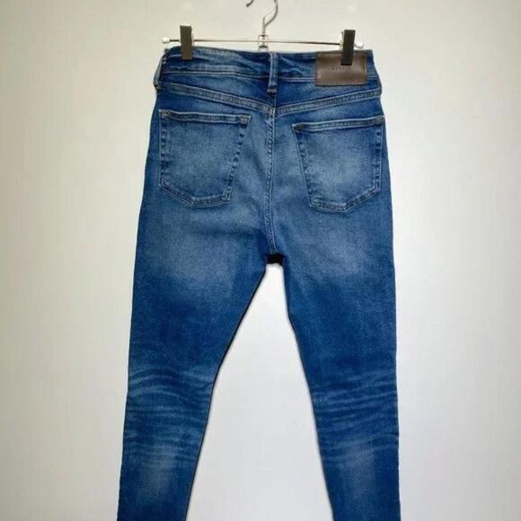 H&M Womens Skinny Coupe Moulante Denim Blue Jeans Size W 28 - Picture 3 of 3
